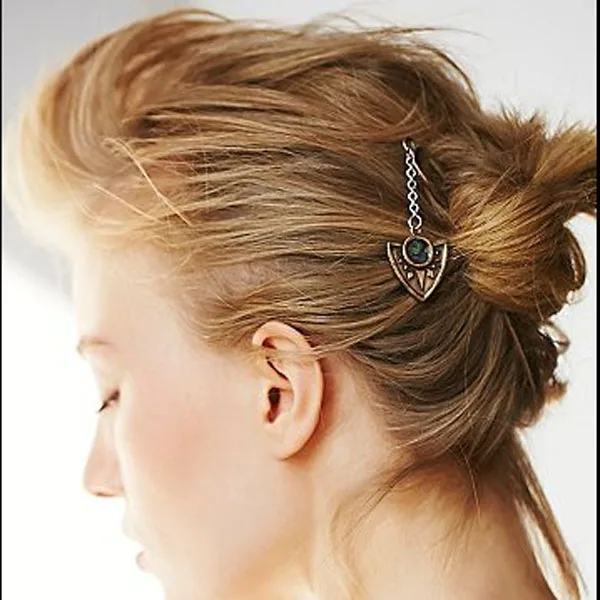 Beautiful Charming Vintage Delicate Geometry Pendant Hairpin Hair Stick Pin