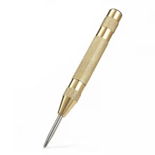 New 5'' Automatic Center Pin Punch Spring Loaded Marking Starting Hole Tool Gold 1 pcs automatic center pin punch hss center punching stator spring loaded marking drill tool