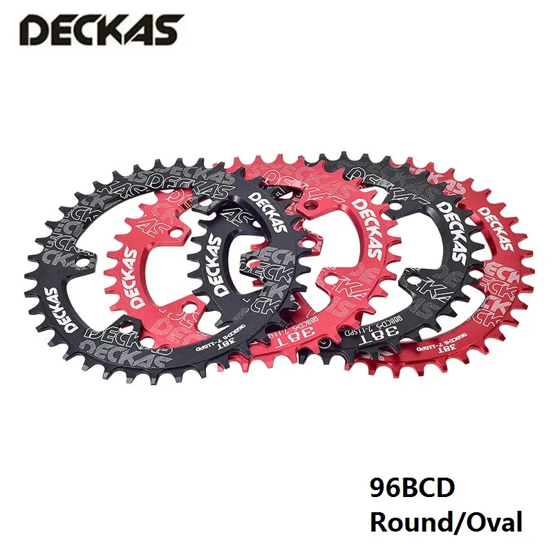 Deckas 96BCD круглая/Овальная узкая широкая цепь кольцо 32T 34T 36T 38T горный велосипед для
