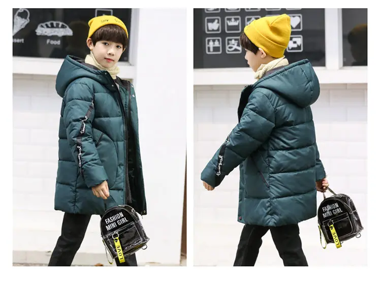 Русские зимние пальто для больших мальчиков, куртка детская зимняя одежда для детей, зимняя одежда для мальчиков теплое пальто с капюшоном для подростков от 5 до 14 лет
