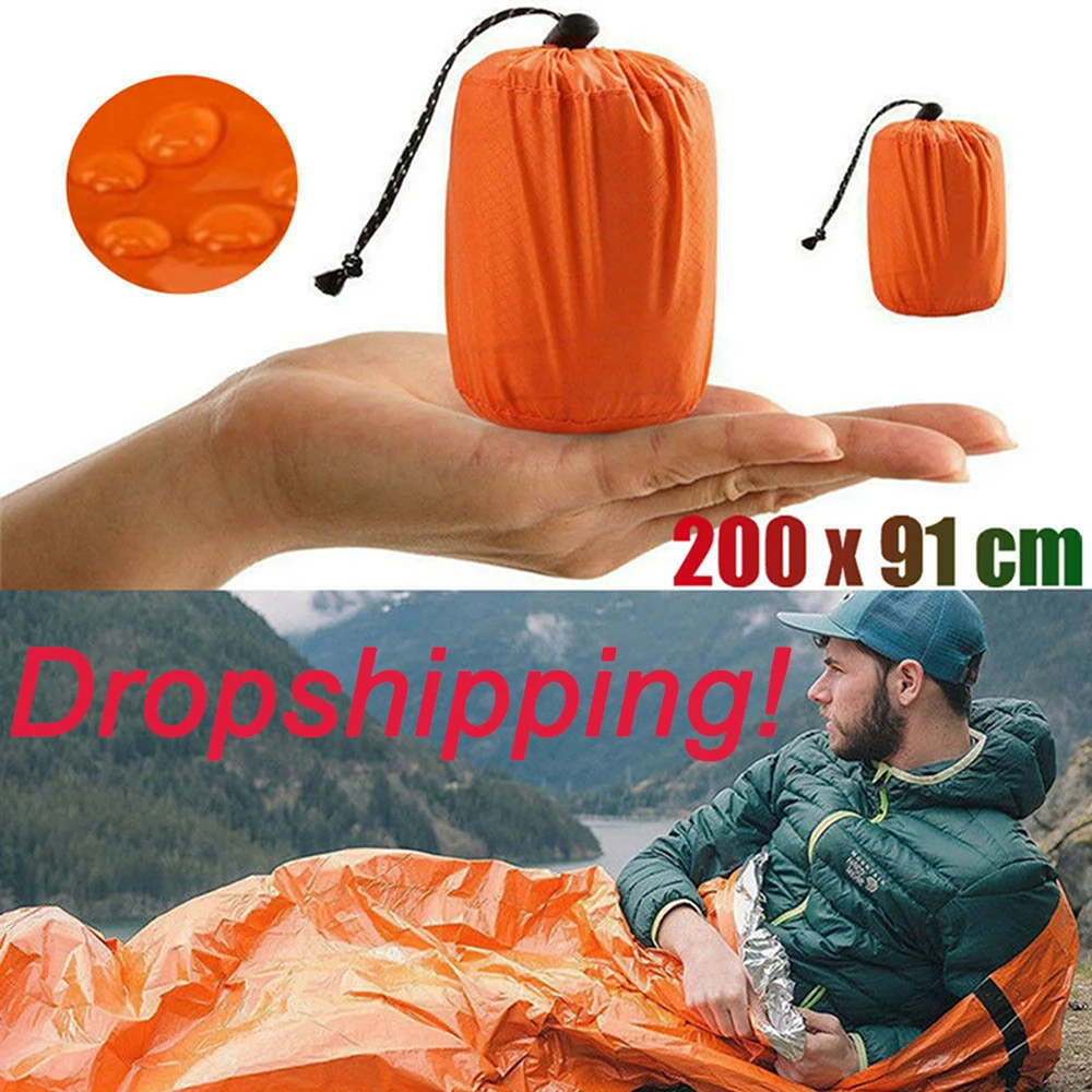 

Ultralight Emergency Sleeping Bag Thermal Waterproof For Outdoor Survival Camping Hiking Camp Sleeping Gears Travel Sleeping Bag