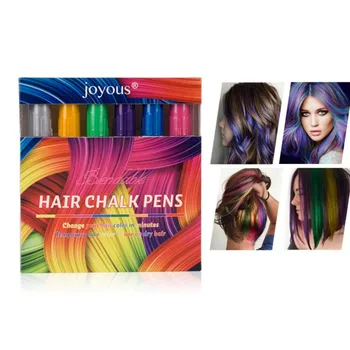 

6-color Metallic Hair Dyed Crayons Non-toxic Washable Hair Chalk Hair Dyeing Pens 2020