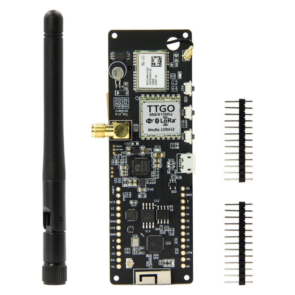915MHZ WiFi беспроводной Bluetooth модуль ESP32 gps NEO-6M SMA LORA 32 18650 Держатель батареи с SoftRF t-луч ESP 32 433/868/915 МГц - Цвет: 915MHZ
