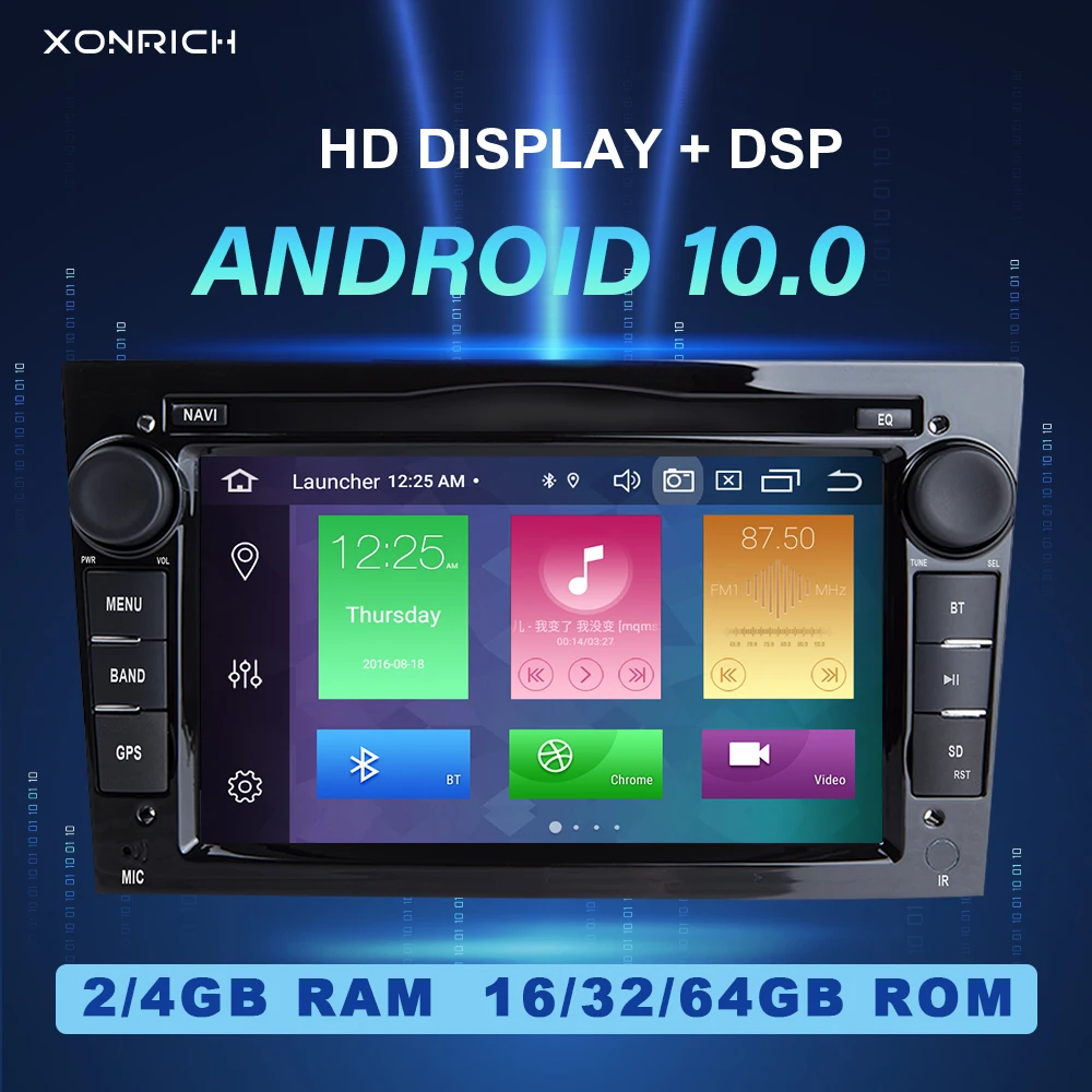 2 Din Android 10 автомобильный без DVDPlayer для Opel Vectra C Zafira B Corsa D Astra H G J Meriva Vivaro радио