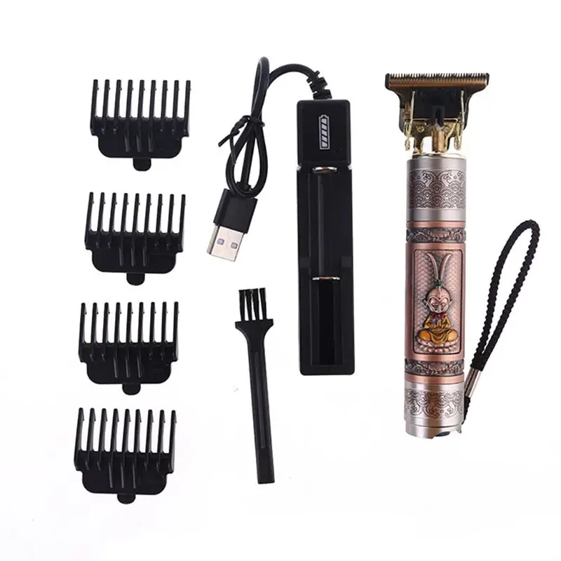 

Barber Hair Clipper Trimmer Kit for Men Cordless Professional Electric Fader Shaver with 4 Limit Combs Charging Base
