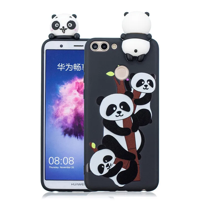 3D мягкий силиконовый чехол из ТПУ для Huawei P Smart 2019 Honor 8S 7S 7A 7C 8A 8X 10i 8 9 10 20 Lite милый с