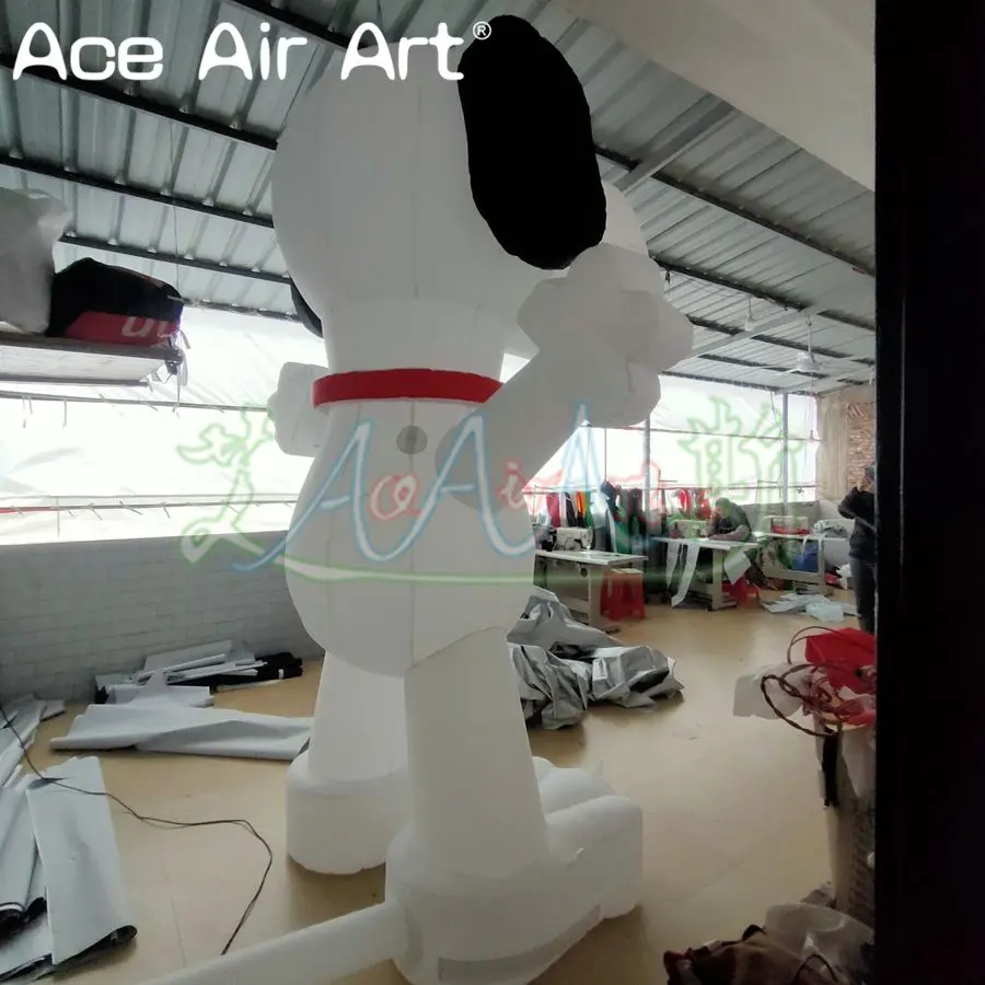  Customized Standing inflatable animal model White Inflatable Dog Balloon for Advertising or party