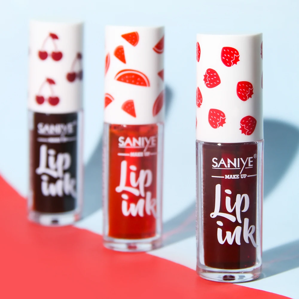 SANIYE Brand Red Fruit Liquid Lipstick Waterproof Nonstick Lip gloss Long-lasting Lip Tint Cosmetic Lip Makeup L1113 SANIYE Brand Red Fruit Liquid Lipstick Waterproof Nonstick Lip gloss Long-lasting Lip Tint Cosmetic Lip Makeup L1113