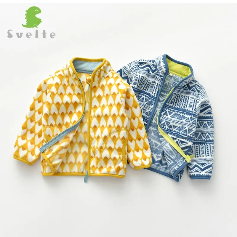 SVELTE/Милая флисовая куртка для маленьких мальчиков; сезон весна-осень-зима; одежда с принтом