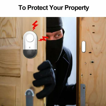 

Security Door Window Antitheft Magnetic Sensor Battery Powered Detector Guard Alert Stick On Wireless Home Burglar Alarm Warning
