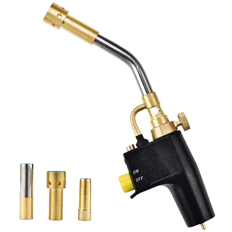Promotion! Heat Propane Torch 3 Replaceable Nozzles Multi Purpose High