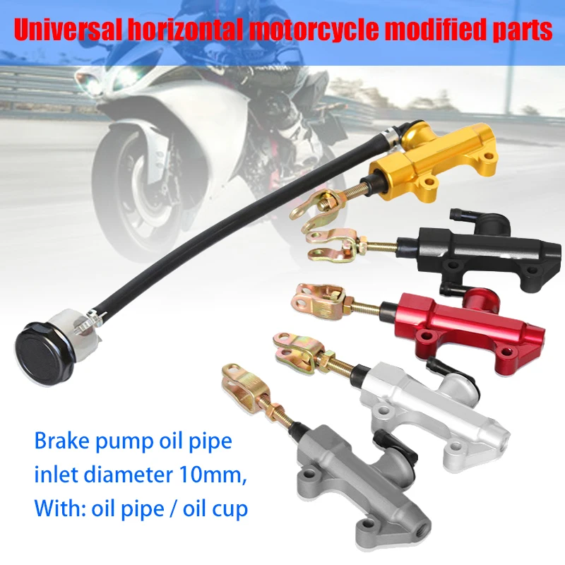 

Universal 10mm CNC aluminum alloy Piston Motorcycle modification accessories Motorcycle Rear Brake Master Cylinder Brake Pump