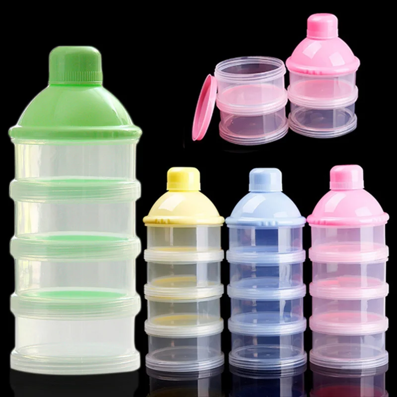

Portable Milk Powder Formula Dispenser Food Container Storage Feeding Box for Baby Kids Toddler Four Grids Baby Food Storage Box