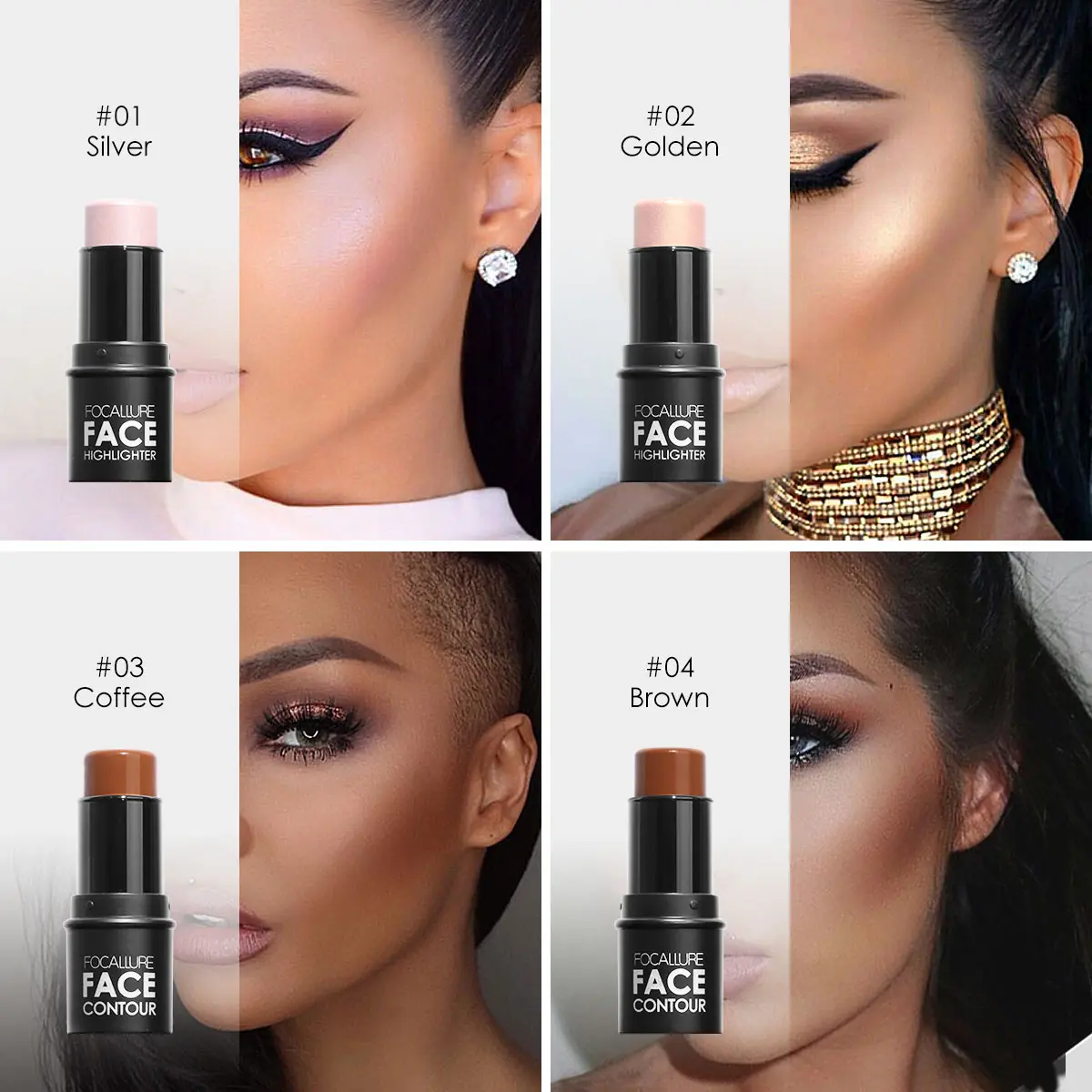 face highlighter facial contour stick 18 Colors Highlighter Contouring Stick Highlighting Powder Creamy Texture Shimmer Light Face Blusher Makeup Cosmetics