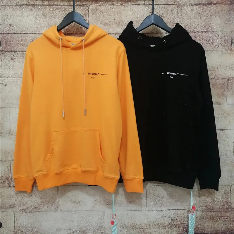 

Off White * FWRD Electrocardiogram Couples Hooded plus Velvet Hoodie FW Simple Loose-Fit Hoodie Men's Sweatshirts & Hoodies Men