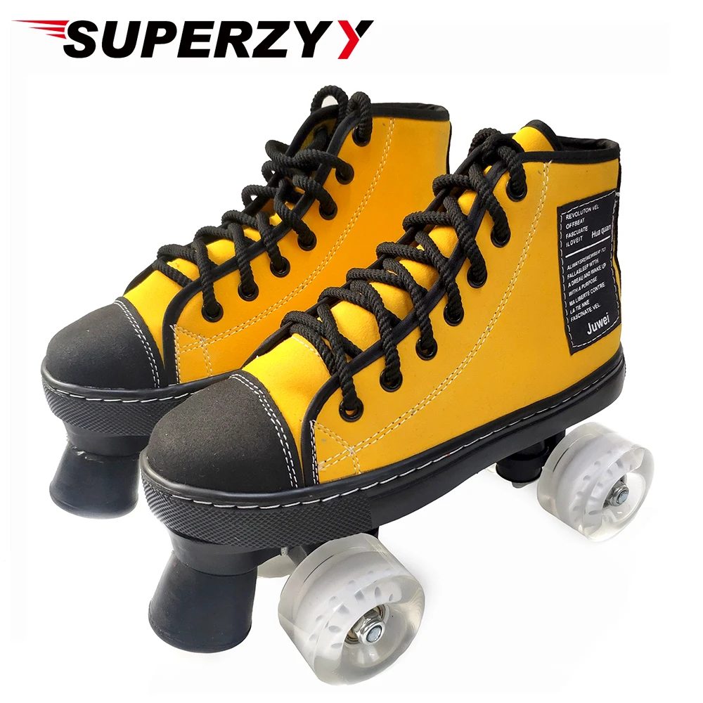 2020 Yeni Düz Rulo Ayakkabı Suni Deri Açık Paten Ayakkabı Patines Ile şeffaf Pu Tekerlekler 5 Renk Paten Paten Ayakkabıları Aliexpress