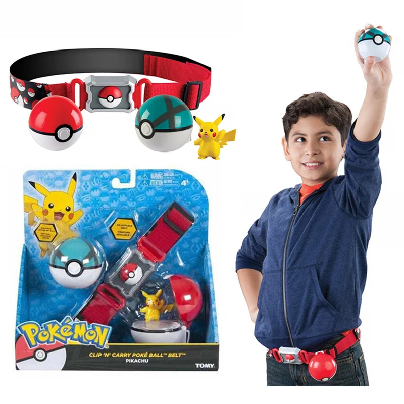 TAKARA TOMY Pokemon toys Pokeball с ремнем, фигурка, модель, игрушки, выдвижной пояс, подарки для детей, детские игрушки в коробке