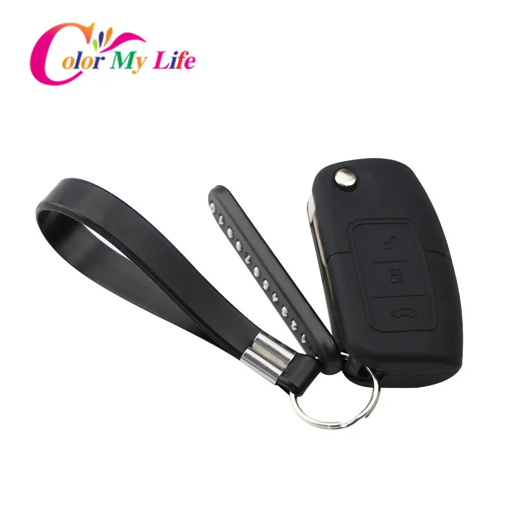 

Silicone Car Key Cover Case Phone Holder Card for Ford Fiesta Focus 2 Ecosport Kuga Escape Car Folding Remote Key Case 3 Buttons