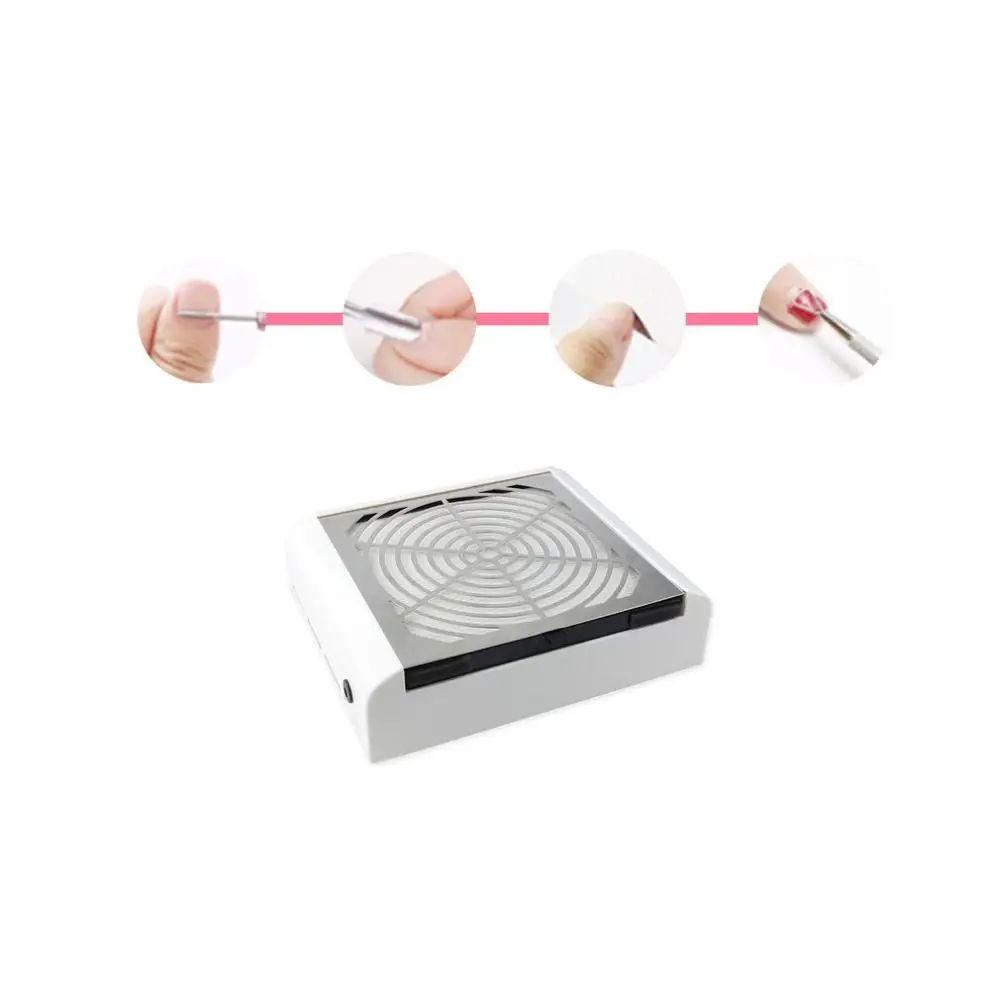 

NEW Mini Nail Vacuum Cleaner Round Face With 40W High Power Filter Pull-Out Desktop Nail Cleaner Nail Dust Collector TYPE EU US