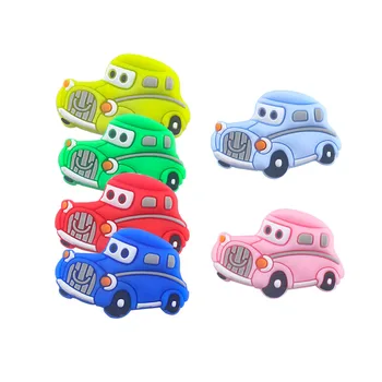 

5Pcs Baby Teether Silicone Beads Mini Car Teething Toys Teether for Toddler Nipple Chain Newborn Care Products