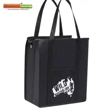 

BlessHome 100pcs/Lot Eco-Friendly Reusable Insulated Cooler Tote Bag Car Customize Logo