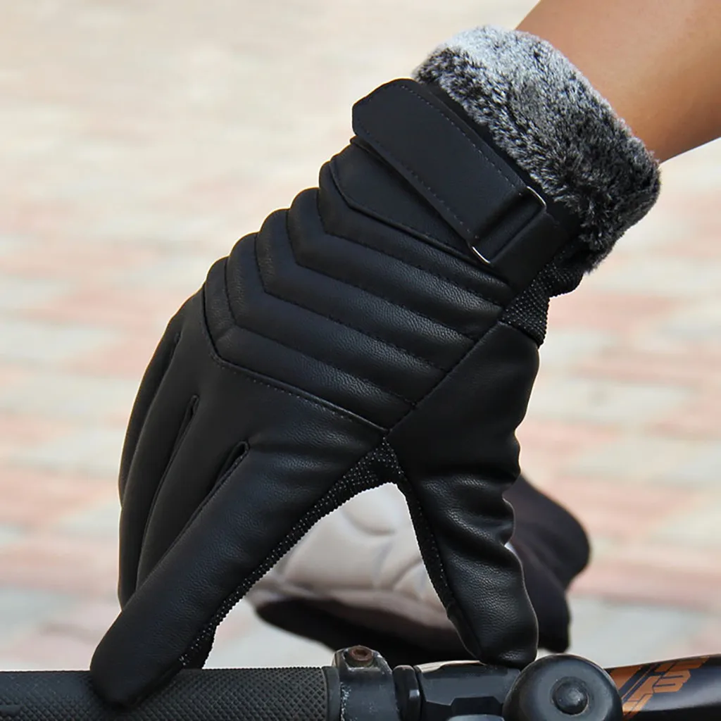 Ветрозащитные зимние теплые перчатки черные перчатки утолщенные варежки сенсорные перчатки для контактного экрана унисекс Мужские и женские велосипедные перчатки 19Nov04