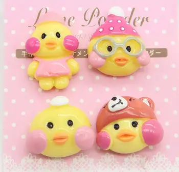 

Kawaii Chicken Cartoon Flat back Resin Cabochons Embellishments DIY Cabochon Kids Hair Bows Accessories Phone Case Decoration