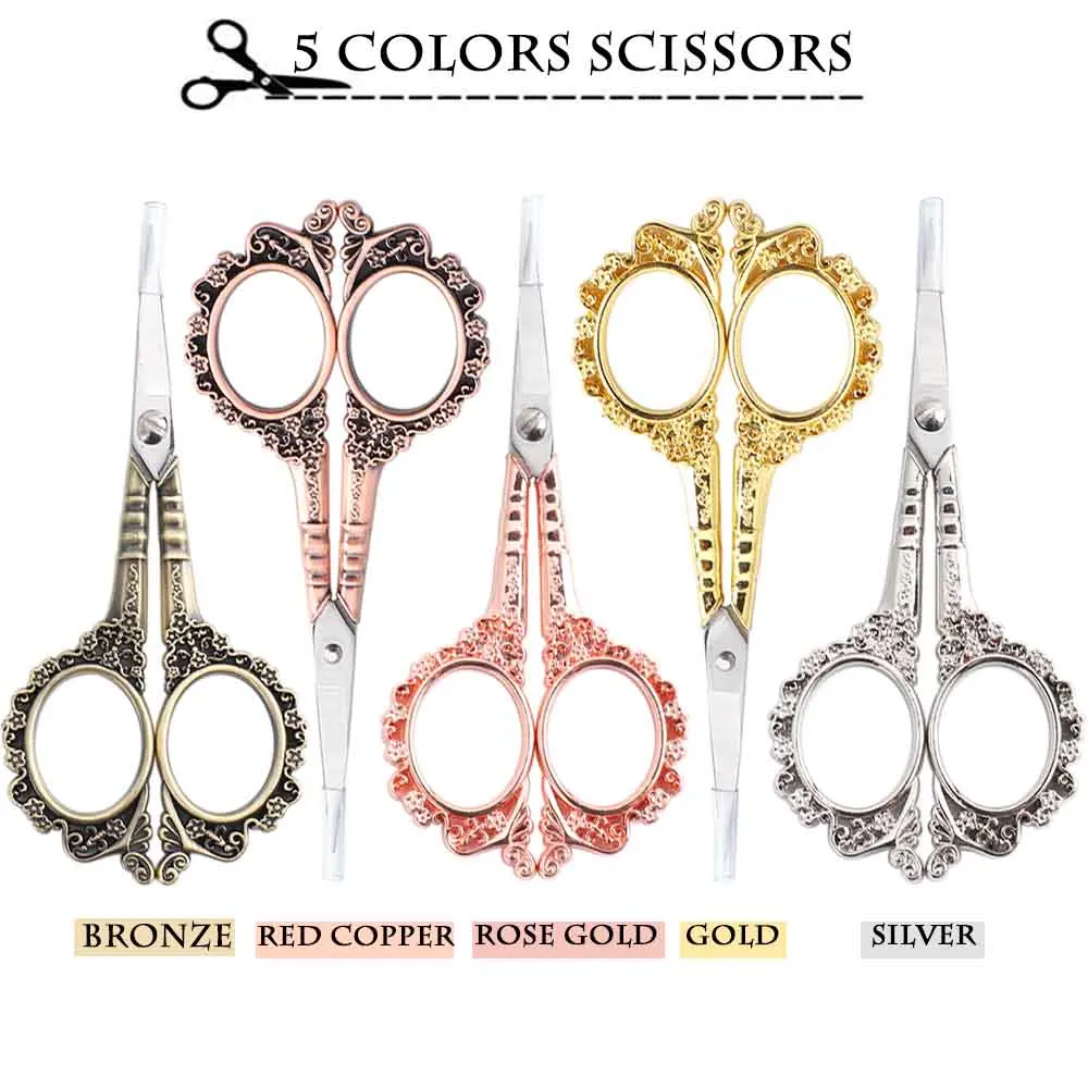 

1PC European Retro Nail Art Scissor Stainless Steel Flower Cuticle Clipper For Nails Manicure Pedicure Trimmer Tool SS:7.8*15cm
