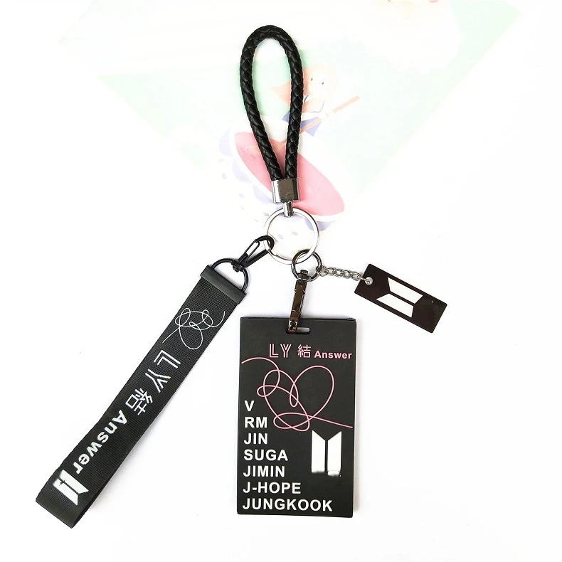 Bangtan Boys2 Kpop Черный Розовый Bangtan Boys GOT7 TWICE SEVENTEEN want ONE брелок ремешок брелок для телефона ремешок ювелирные аксессуары - Цвет: Bangtan Boys2