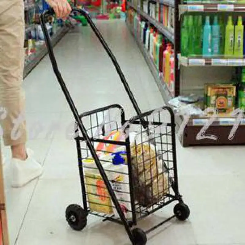 Складная продуктовая корзина тележка для покупок маленький прицеп ручная