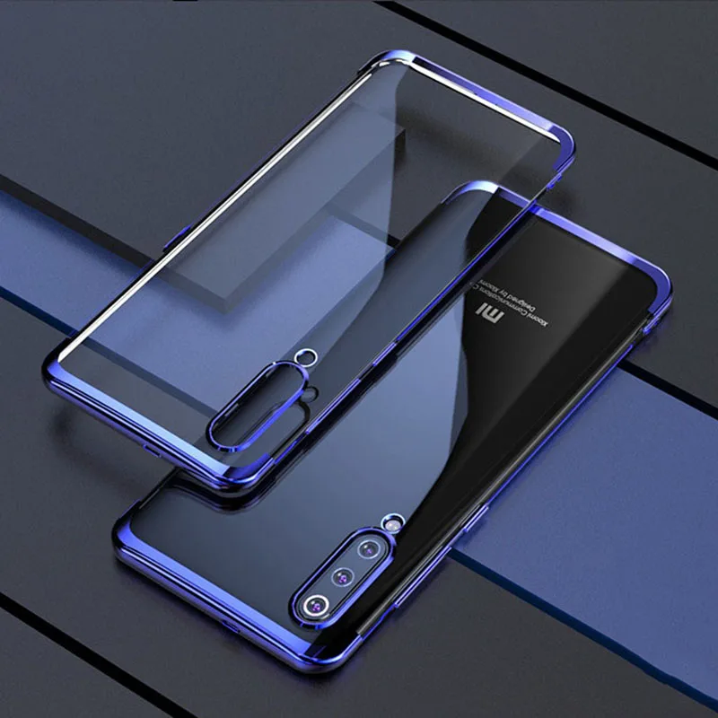Синий Чехол для Xiaomi mi 9 Pro mi 9 lite, прозрачное покрытие, мягкий силиконовый чехол для Xiaomi mi 9 mi 9 Pro 5g - Цвет: Синий