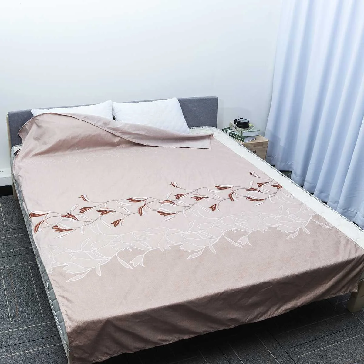New Product 1pcs Polyester Cotton Flower Printed Solid Fitted Sheet Mattress Cover Bed Sheet 160*230cm