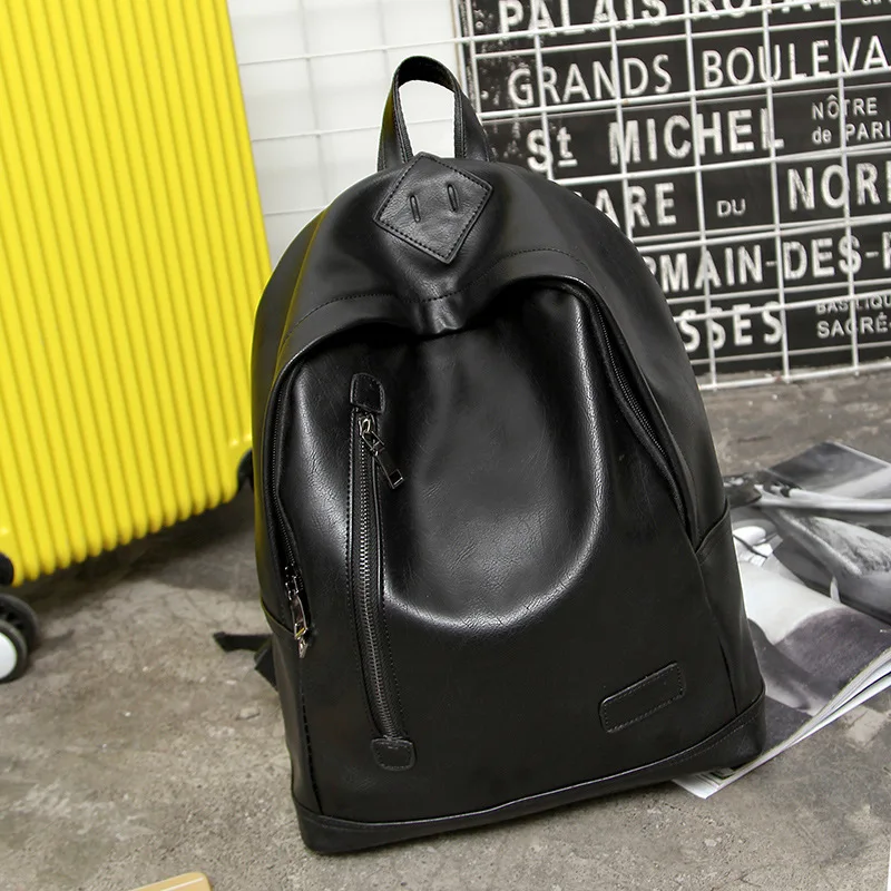 

The new fashion is full of men and women leisure pu soft skin personality small fresh backpack