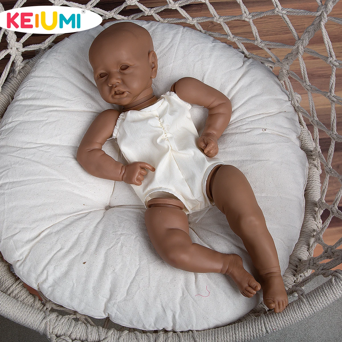 

KEIUMI 22''Dolls Mould Not Finished Reborn Baby Fabric Newborn Doll Kits Cloth Body Arms Legs Semifinished