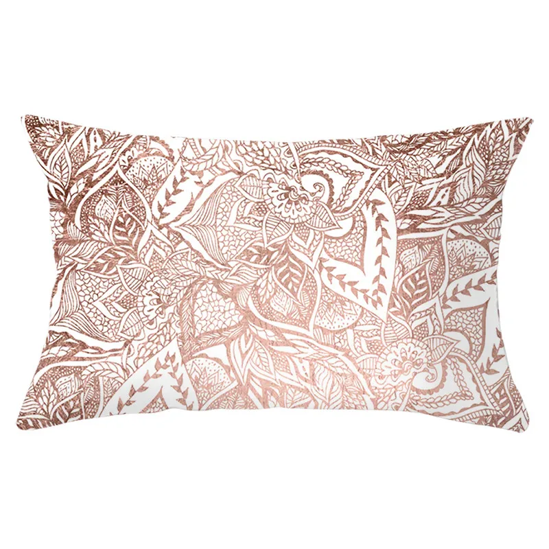 Fuwatacchi розовый прямоугольник/чехол для подушки из полиэстера Геометрическая наволочка для дивана декоративные подушки с буквами чехлы 30*50 см - Цвет: PC12303