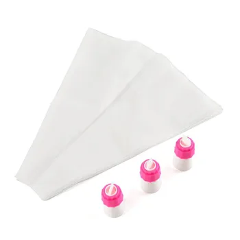 

2Pcs/Set Russian Double Two Color Cake Dessert Decorators Icing Piping Bag Cream Pastry Nozzles Converter Adaptor Topper Tools