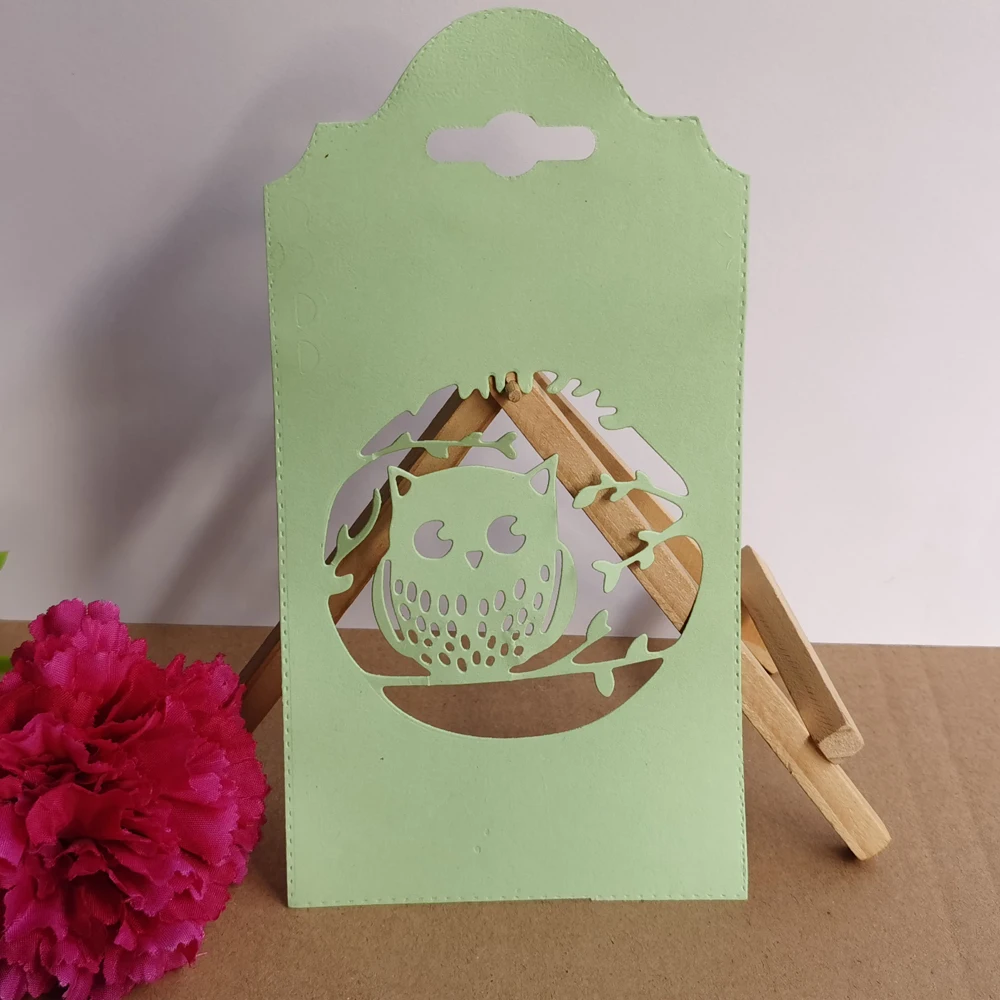 Owl Decoration fittings on branches Metal cutting Mould DIY Clipbook Card template Paper Handicrafts | Дом и сад