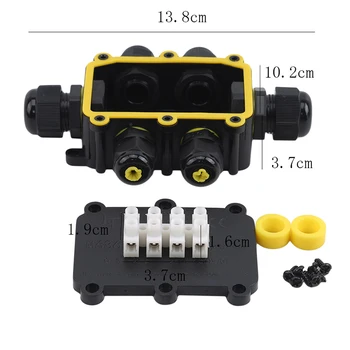 

Outdoor Junction Box Plastic Waterproof UV Protection Cable Junction Box Shell Cable Wire Connector Protective Box