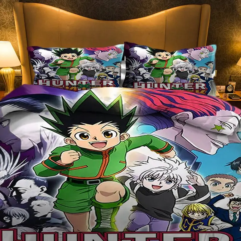 Anime HUNTER X HUNTER Two-piece Three-piece Bedding Set Boy/girl Pillowcase And Duvet Set Single Double Full Size