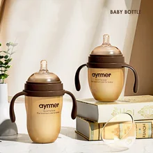 Biberones de silicona anticaída para bebé, chupete de leche materna de imitación, para alimentar a bebé recién nacido, pezón, 160/240ml