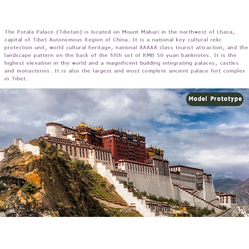 MICROWORLD Potala дворец тибетское здание 3D металлическая головоломка украшение дома Коллекция подарков для взрослых