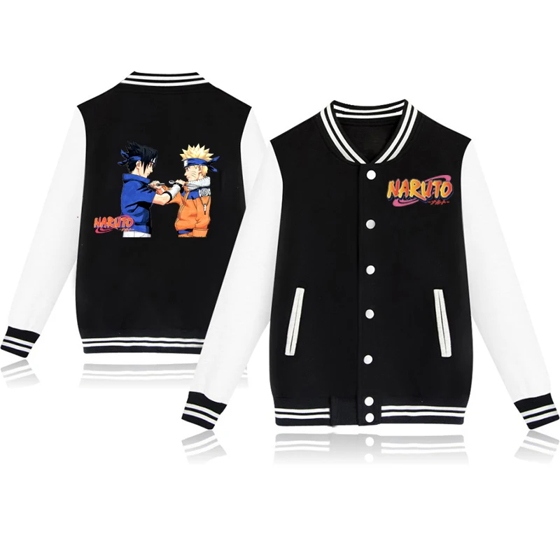 Naruto Boys Jackets Toddler Girl Winter Clothes Fashion Anime Print Kid Autumn Kawaii Baseball Jackets Outwear Full Coat Unisex