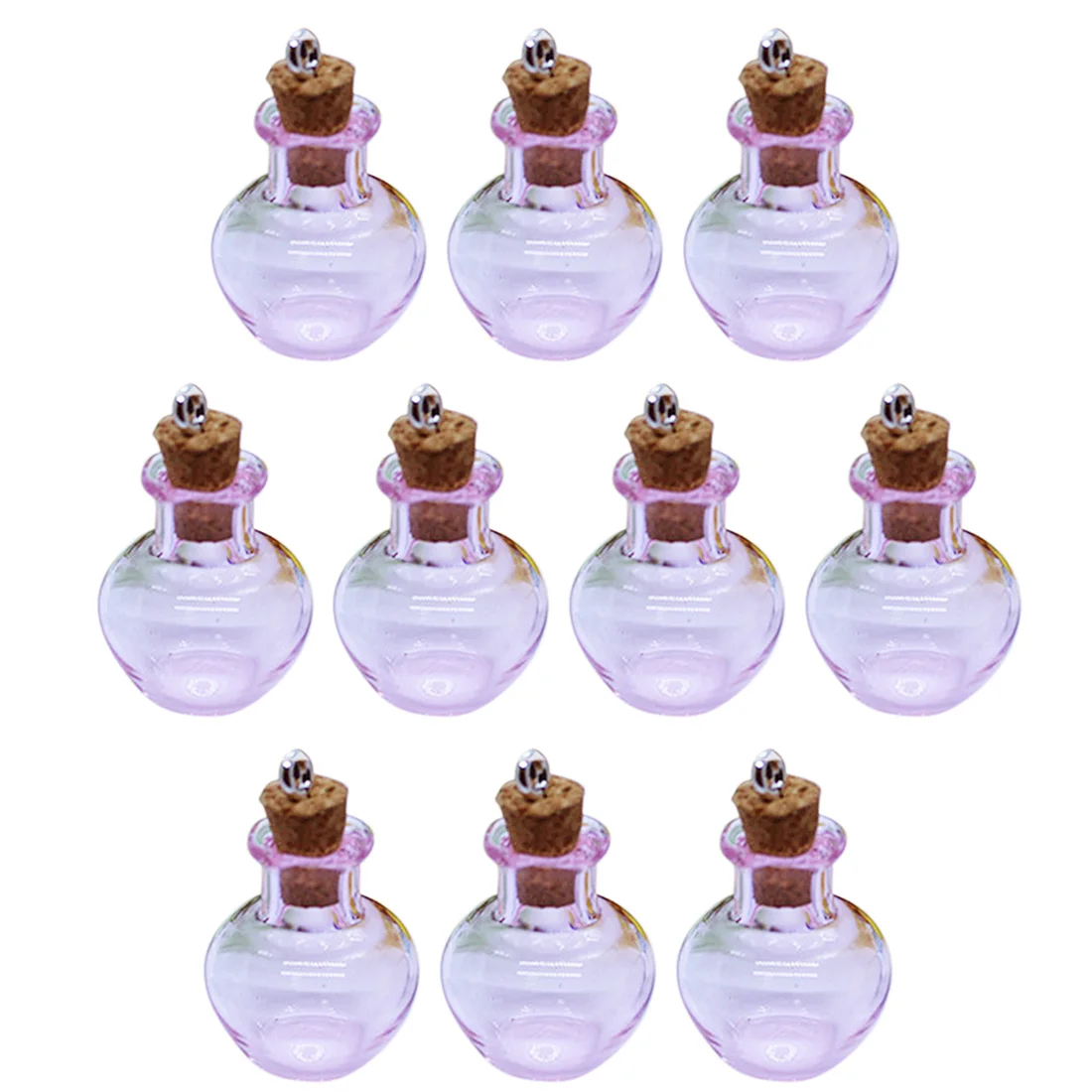 

10Pcs 2.5 X 1.6cm 1ml Mini Glass Cork Bottles Empty Sample Jars small Wishing Bottle Storage Vial Wedding Decoration Bottle