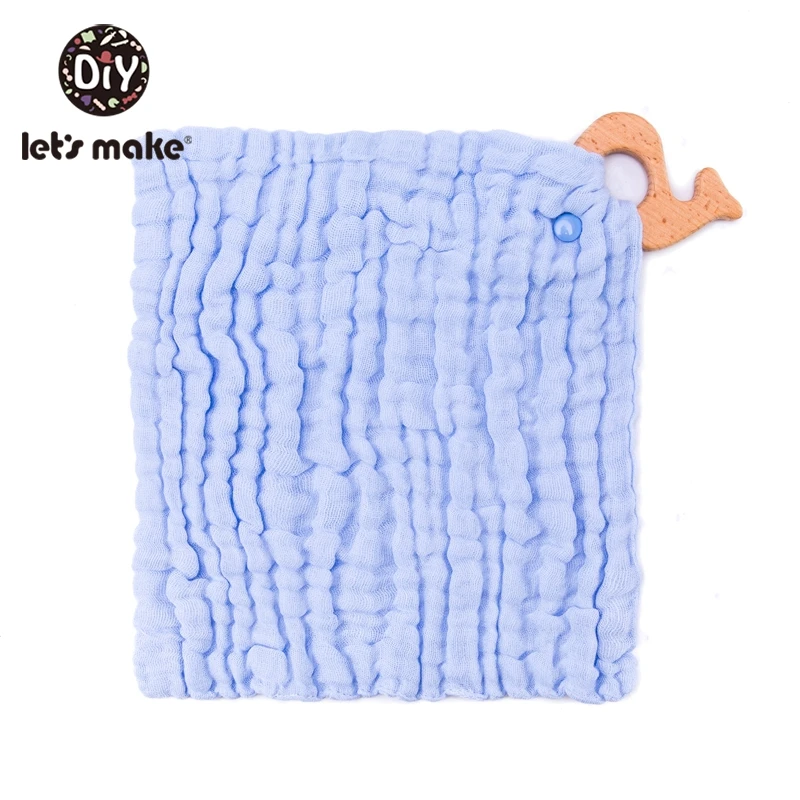 blue Let'S Make детские нагрудники из хлопка, мягкие Слюнявчики, носовой платок для малышей, тканевое полотенце для кормления, слюнявчик, Детская бандана, Детский фартук, слюнявчик - Цвет: blue