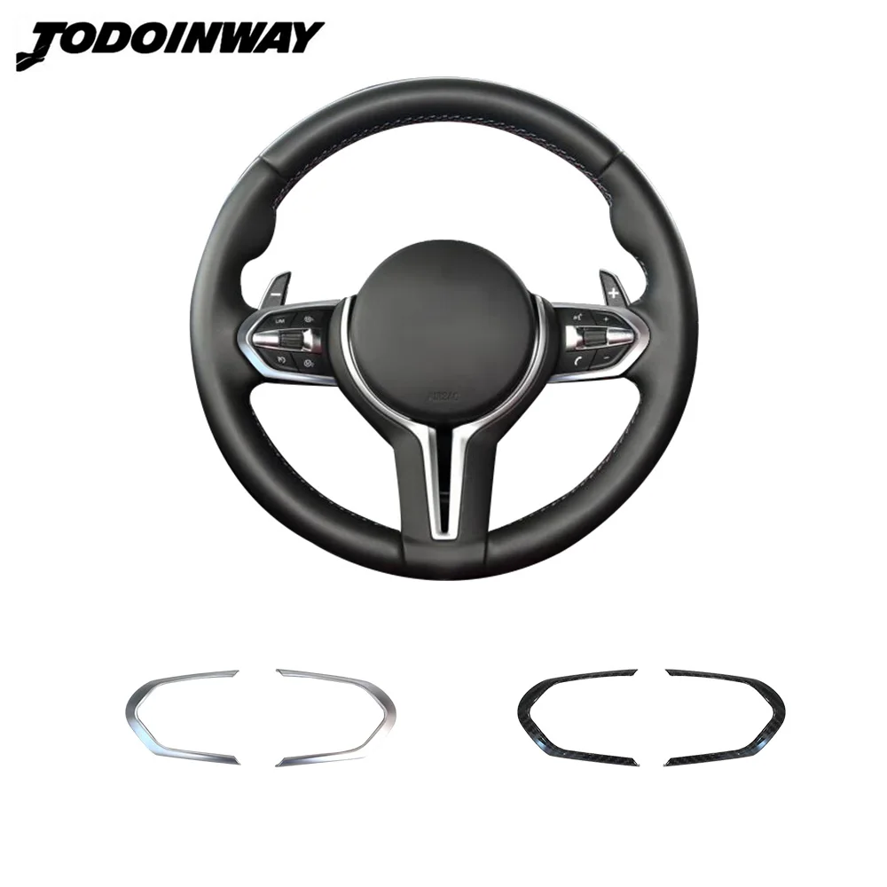 ABS chrome Carbon Fiber button Decoration Cover Frame trim For BMW M Sport Steering Wheel M3 M5 X5M X6M M2 m4 F36 F15 F16 | Автомобили и