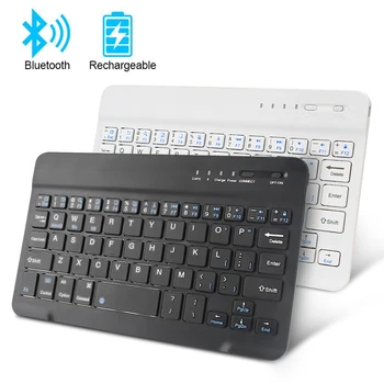 

Wireless Keyboard Mini Bluetooth Keyboard Russian for iPad Apple Mac Tablet Rechargeable keyboard For Android IOS Windows