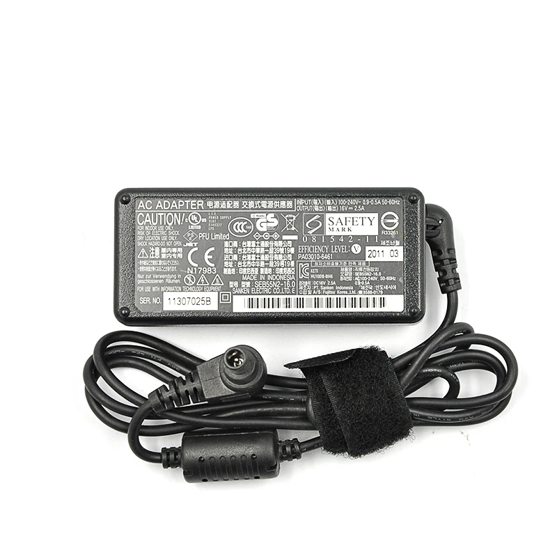Б/у Зарядное устройство 16V 2.5A адаптер переменного тока для Fujitsu ScanSnap сканер PA03360-B055 S510 S500 FI-5110E0X FI-5110E0X2 CA01007-0730