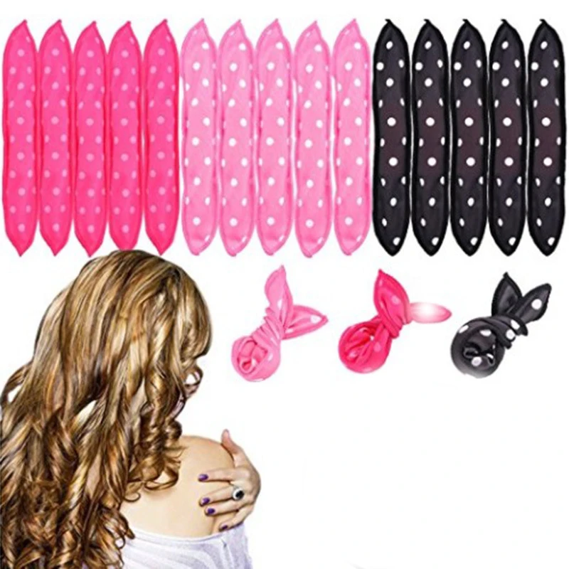 Venta Lote de 10 unidades de rulos para el cabello, almohada suave para dormir, rodillos para el cabello, espuma Flexible y esponja, cuidado mágico del cabello, herramientas de estilismo para el cabello eKler3qO
