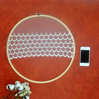 

Nature Round Wall hanging Dream White Lace Catcher Wedding Background Decor feather embroidery No.QX1141586