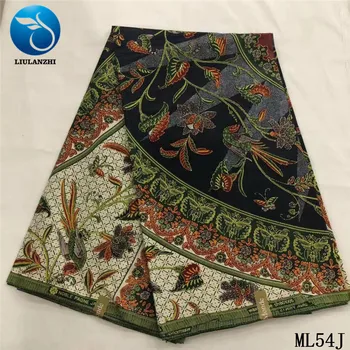 

LIULANZHI High Quality Fabric Prints Wax 6 yards 100% Cotton African Fabric Dress Cloth Ankara Wax ML54J16-26